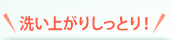 洗い上がりしっとり！
